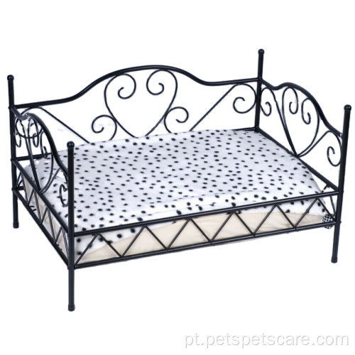 Sofá-cama luxuoso de ferro forjado para animais de estimação